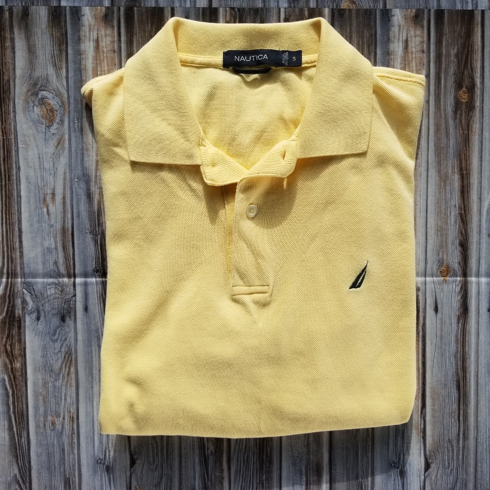 Nautica~Polo~Mens Yellow~Small G28